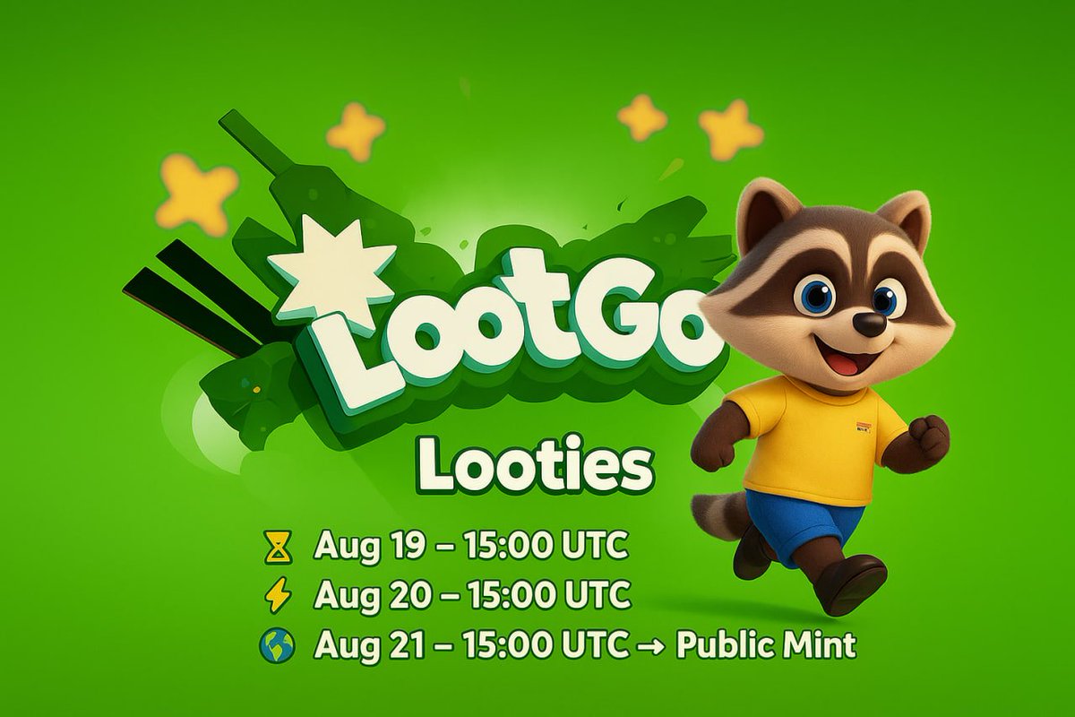 If you’ve been active on the LootGO app, tomorrow is your chance to see if you’re eligible for the mint !!

How to check eligibility:
👉 Export your keys in the LootGO app
👉 Import your wallet into your preferred wallet
👉 See if you’re eligible for the upcoming mint

The Mint