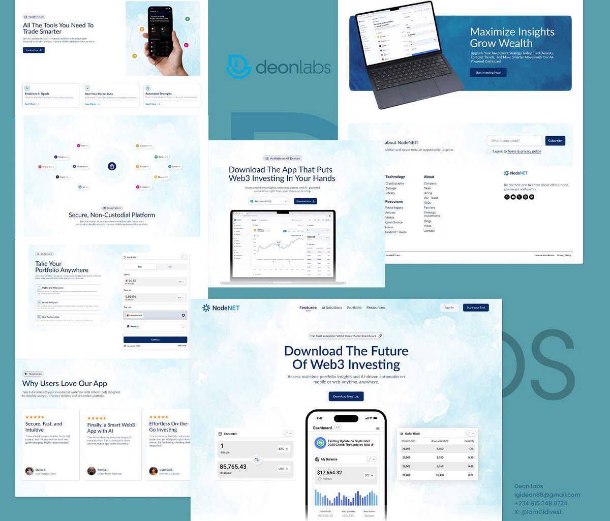 IamGidivest's tweet photo. Excited to share my UI/UX design for NodeNET’s “Download the App” page! A modern Web3 platform with accessibility, smart automation, and secure trading. Visuals and CTAs stand out! Thoughts? Like if you dig it ❤️ #UIUX #Web3 #AppDesign #NodeNET #DeonLabs https://t.co/7pUWiCFCmc