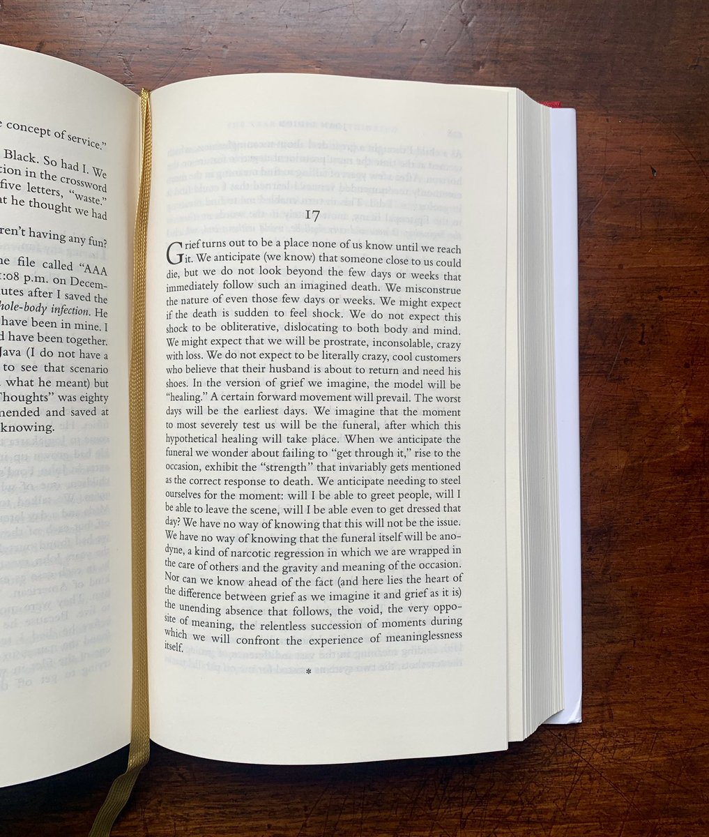 Rereading Joan Didion’s memoir The Year of Magical Thinking, I came again across this extraordinary passage — one of the finest descriptions of grief ever written.