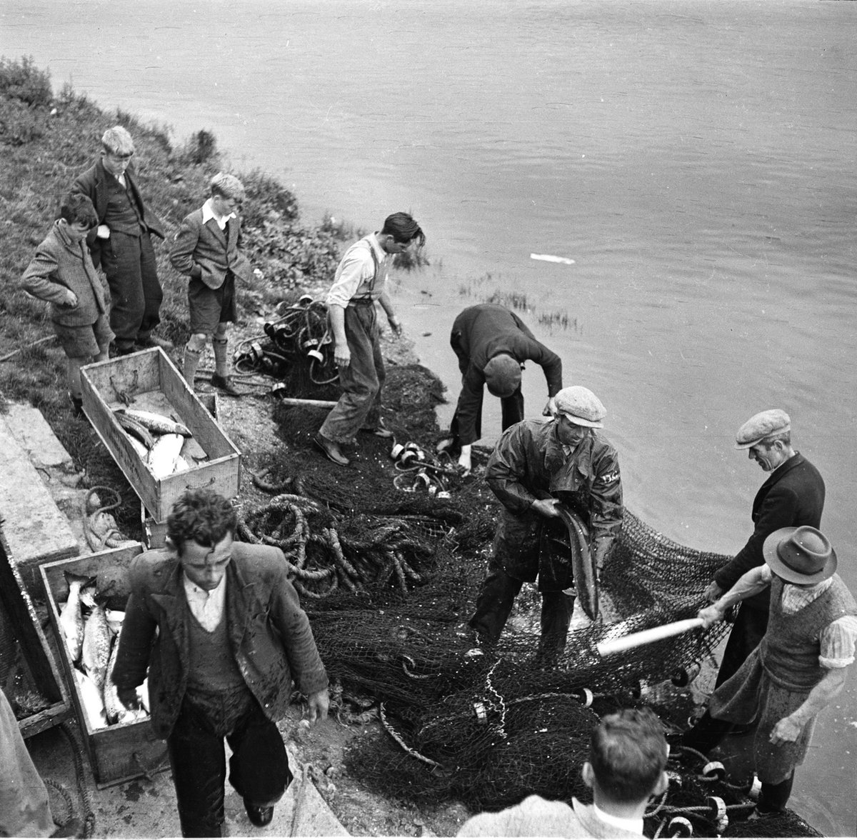 Éisc á dtabhairt ar an bport
duchas.ie/ga/cbeg/285
c. 1935
Ceann Chlochair, Co. Lú
Maurice Curtin a ghlac