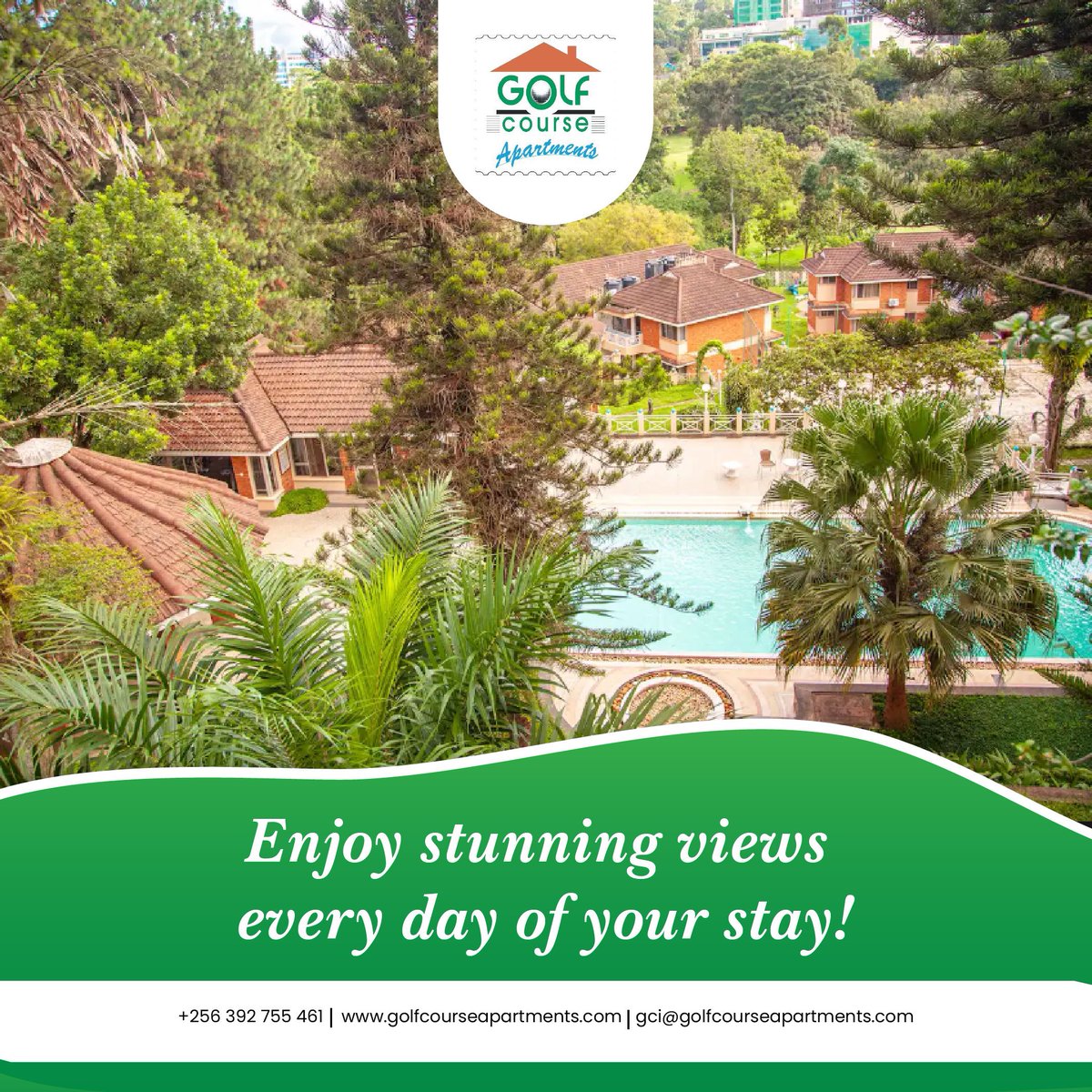 GolfCourseApart's tweet image. Start your Week at Golf Course Apartments, where you get to feast your eyes on breathtaking views of lush green fairways all the time.

For reservations, Call: +256392755461 | Email : gci@golfcourseapartments .com

#Golfcourse #Homes #Apartments #accomodation #views