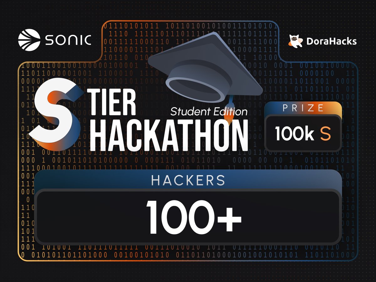 Sonic Hackathon application details with prizes and deadline