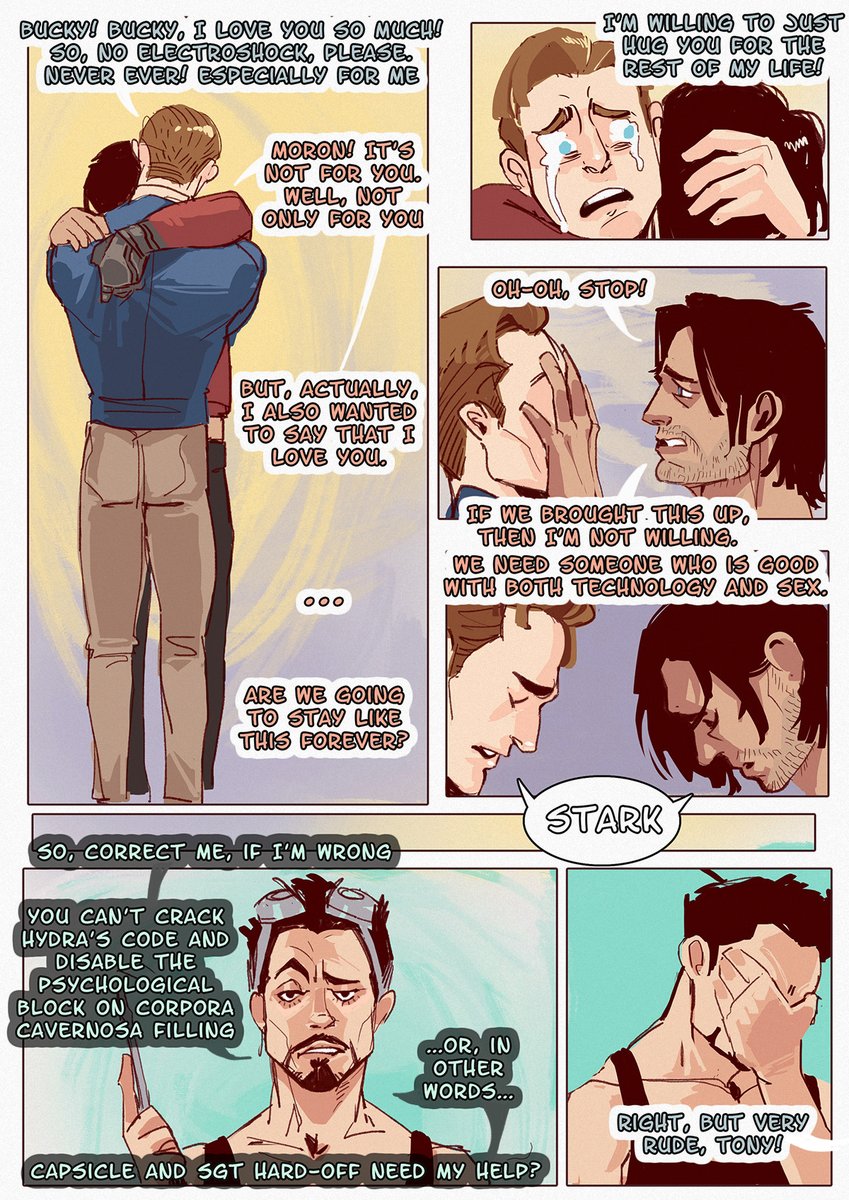 OrientalldArt's tweet photo. I promised you something truly cursed🙉🙈
#stuckony

The Story of How Tony Stark Cured Bucky Barnes’s Erectile Dysfunction https://t.co/vv4UOMmAqZ