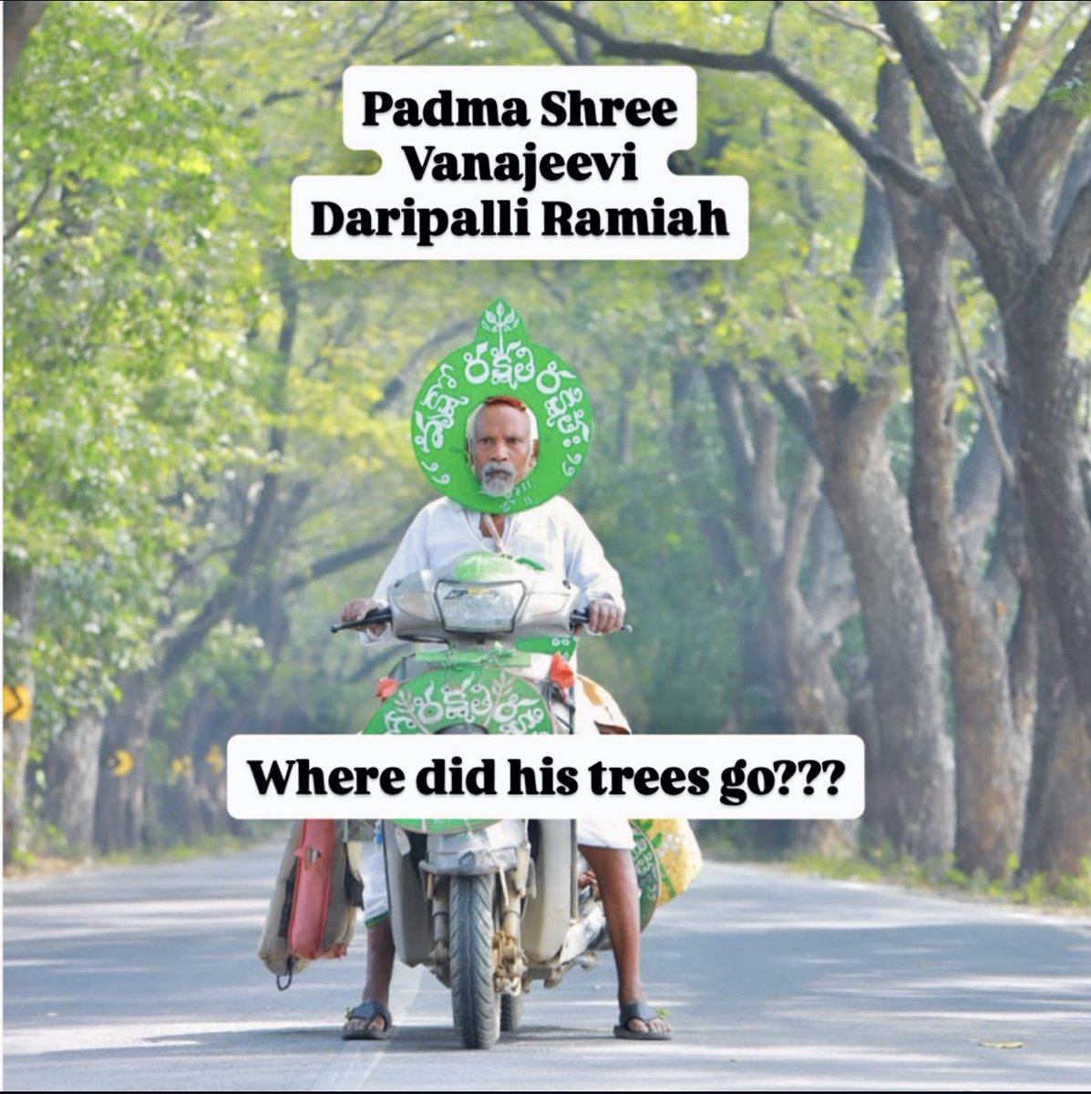 Vata Foundation (@vata_foundation) on Twitter photo Where did Padma Shree Daripalli Ramiah’s 1000+ 30+ yr old trees go? <a href="/rashtrapatibhvn/">President of India</a> Why give him a Padma Shree Award when his work was not worth preserving? What will the future generation see? The trees he grew after selling his 3 acre land.. the trees he watered for years at Where did Padma Shree Daripalli Ramiah’s 1000+ 30+ yr old trees go? <a href="/rashtrapatibhvn/">President of India</a> Why give him a Padma Shree Award when his work was not worth preserving? What will the future generation see? The trees he grew after selling his 3 acre land.. the trees he watered for years at