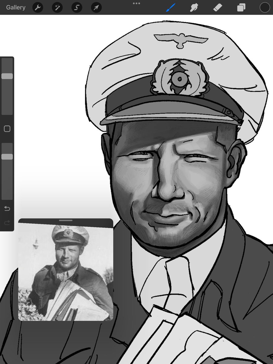Mayonnaise8995's tweet image. Wip p2 🌊

#dasboot #captain #ww2 #art