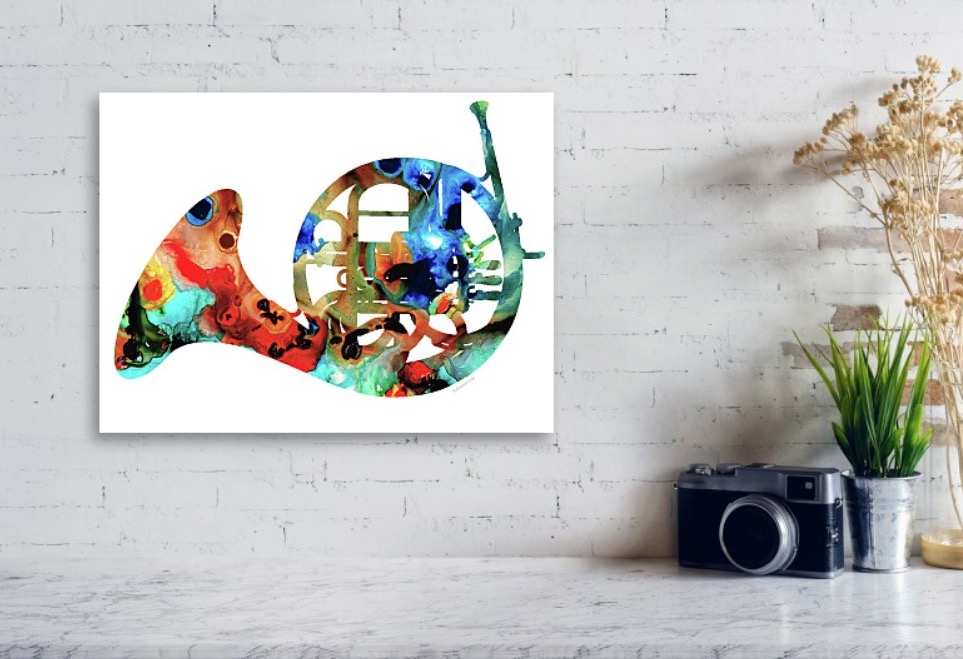 Colorful French Horn: sharoncummingsart.pixels.com/featured/frenc… #music #MUSICGIFT #musical #musician #horns #frenchhorn #marchingbands #marchingband #homedecor #buyintoart #SharonCummingsArt