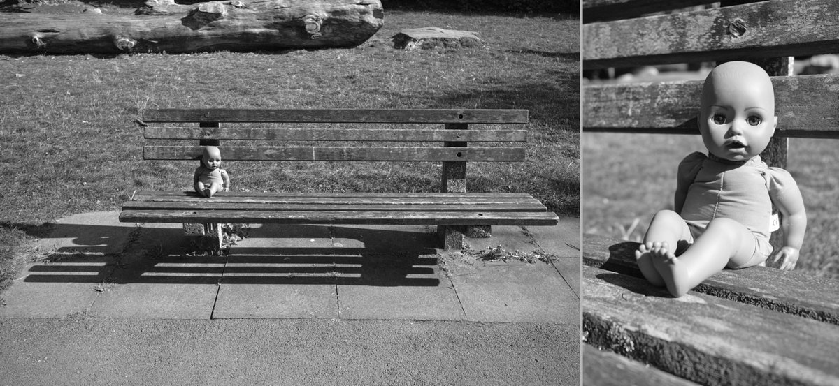 I saw this doll in Florence Park (Oxford) when I was engaging in my photographic project there. It was funny how a number of people found the doll remarkably creepy. Perhaps they were just dollist.