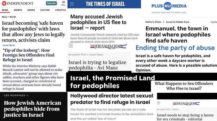SilverDegen (@degenanon6969) on Twitter photo <a href="/StateDept_NEA/">U.S. State Dept - Near Eastern Affairs</a> “Law of return” allows American children to be raped by Israelis without risk of prosecution.
This administration is guilty of American children being raped by Israelis and helping them escape. <a href="/StateDept_NEA/">U.S. State Dept - Near Eastern Affairs</a> “Law of return” allows American children to be raped by Israelis without risk of prosecution.
This administration is guilty of American children being raped by Israelis and helping them escape.