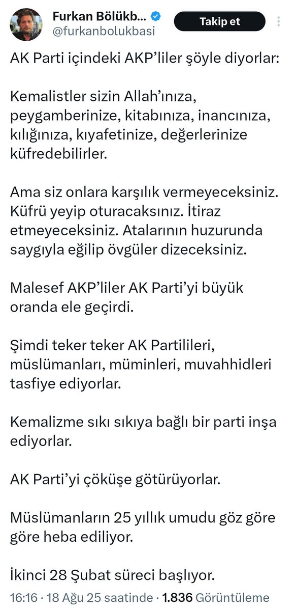 Arif Kocabıyık (@ilavetv7) on Twitter photo Resmen Akp'ye darbe yapma imasında bulunmuş bu şahıs. <a href="/EmniyetGM/">Türk Polis Teşkilatı</a> <a href="/TC_icisleri/">T.C. İçişleri Bakanlığı</a> <a href="/AliYerlikaya/">Ali Yerlikaya</a> <a href="/tcbestepe/">T.C. Cumhurbaşkanlığı</a> <a href="/iletisim/">T.C. İletişim Başkanlığı</a> <a href="/adalet_bakanlik/">T.C. Adalet Bakanlığı</a> Resmen Akp'ye darbe yapma imasında bulunmuş bu şahıs. <a href="/EmniyetGM/">Türk Polis Teşkilatı</a> <a href="/TC_icisleri/">T.C. İçişleri Bakanlığı</a> <a href="/AliYerlikaya/">Ali Yerlikaya</a> <a href="/tcbestepe/">T.C. Cumhurbaşkanlığı</a> <a href="/iletisim/">T.C. İletişim Başkanlığı</a> <a href="/adalet_bakanlik/">T.C. Adalet Bakanlığı</a>