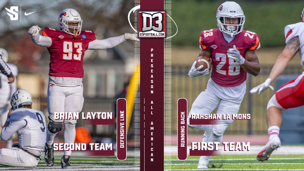 FB | (ALL-AMERICAN) Layton, La Mons Chosen D3football.com Preseason All-American

📰 bit.ly/3VcpRql

@SURiverHawkFB x <a href="/LandmarkConf/">Landmark Conference</a> 

#ALLIN x #GOSUSQU x SURIVERHAWKS.COM x #d3fb