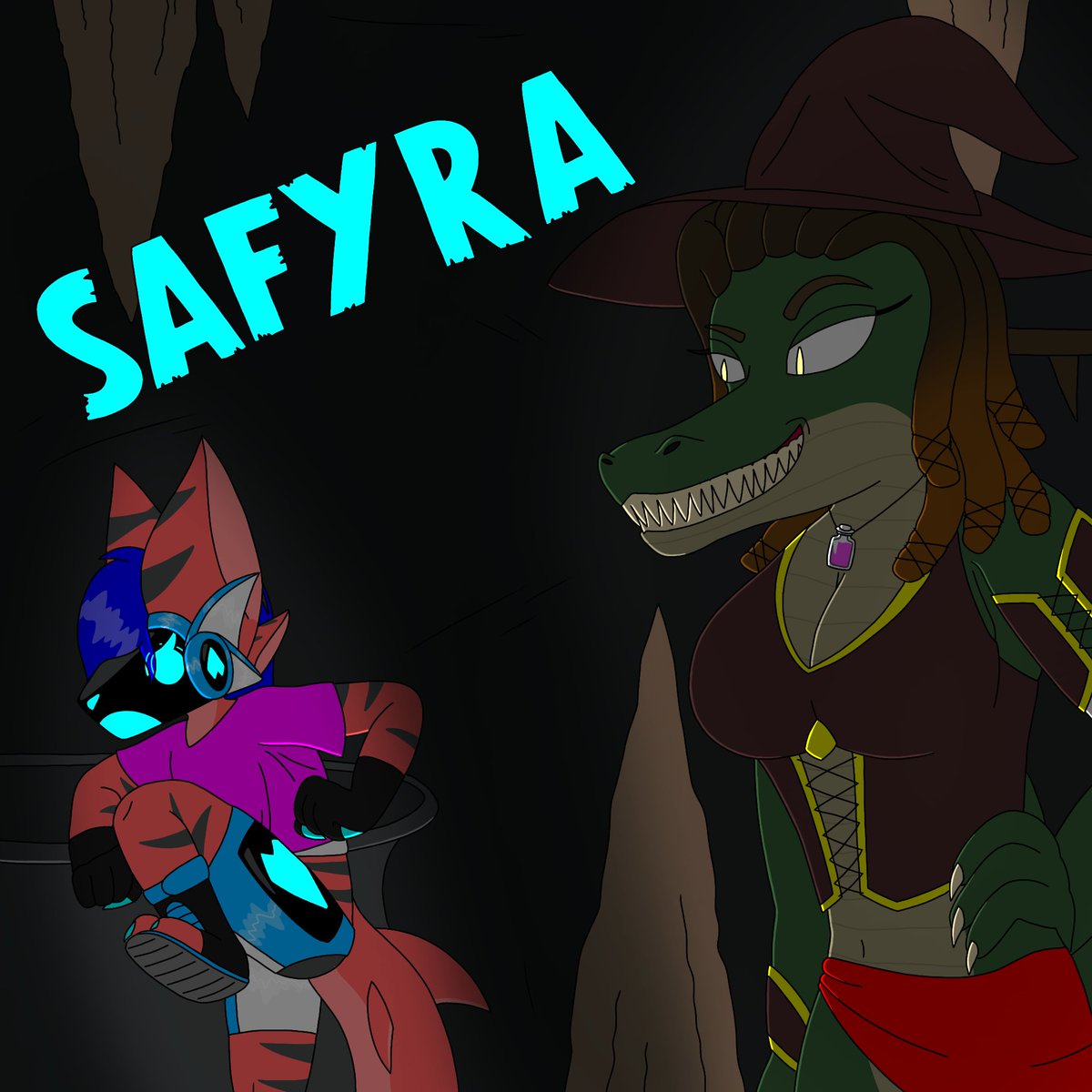 (5) ...Nem cheguei a apresentá-las né? Essa é a Safyra, a mais velha que falou ter adquirido medo de jacarés nas férias...
#furry #furryart #protogen #gravityfalls #digitalart #art