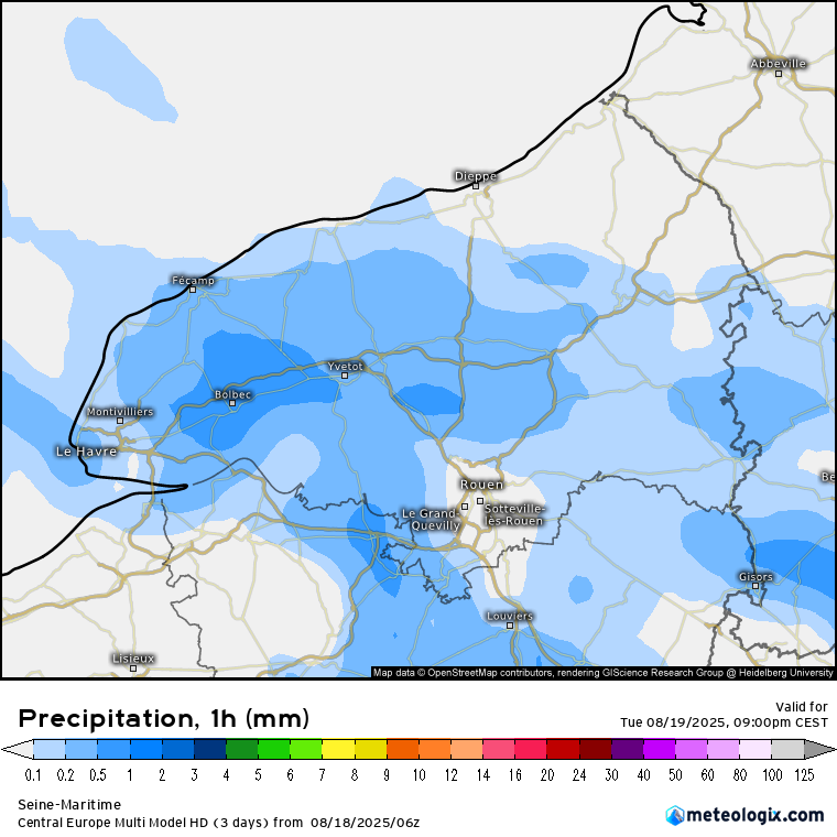 Mardi 19 août : très nuageux la journée, risque d'averses le soir et dernière journée de la vague de la chaleur

🌥 Toute la journée, le ciel sera très nuageux sur l'ensemble du département avec de temps à autre quelques éclaircies. 
🌦 Des averses localisées devraient se