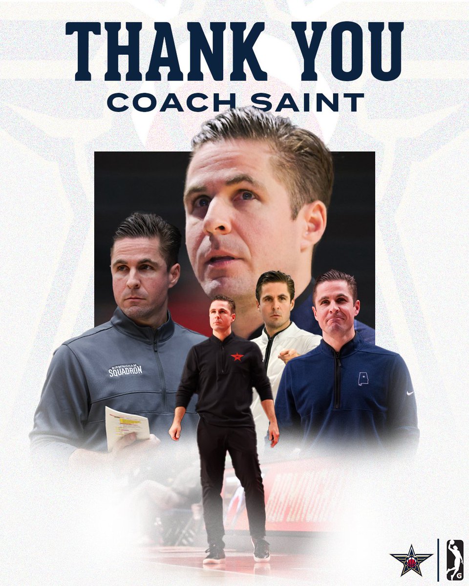 GleagueSquadron's tweet image. Thank you for everything, Coach Saint! ❤️🤍

After three seasons with the Squadron, @TJSaint4 is heading to the @nyknicks. We're proud of you and wish you the best of luck, Coach!

#SquadUp