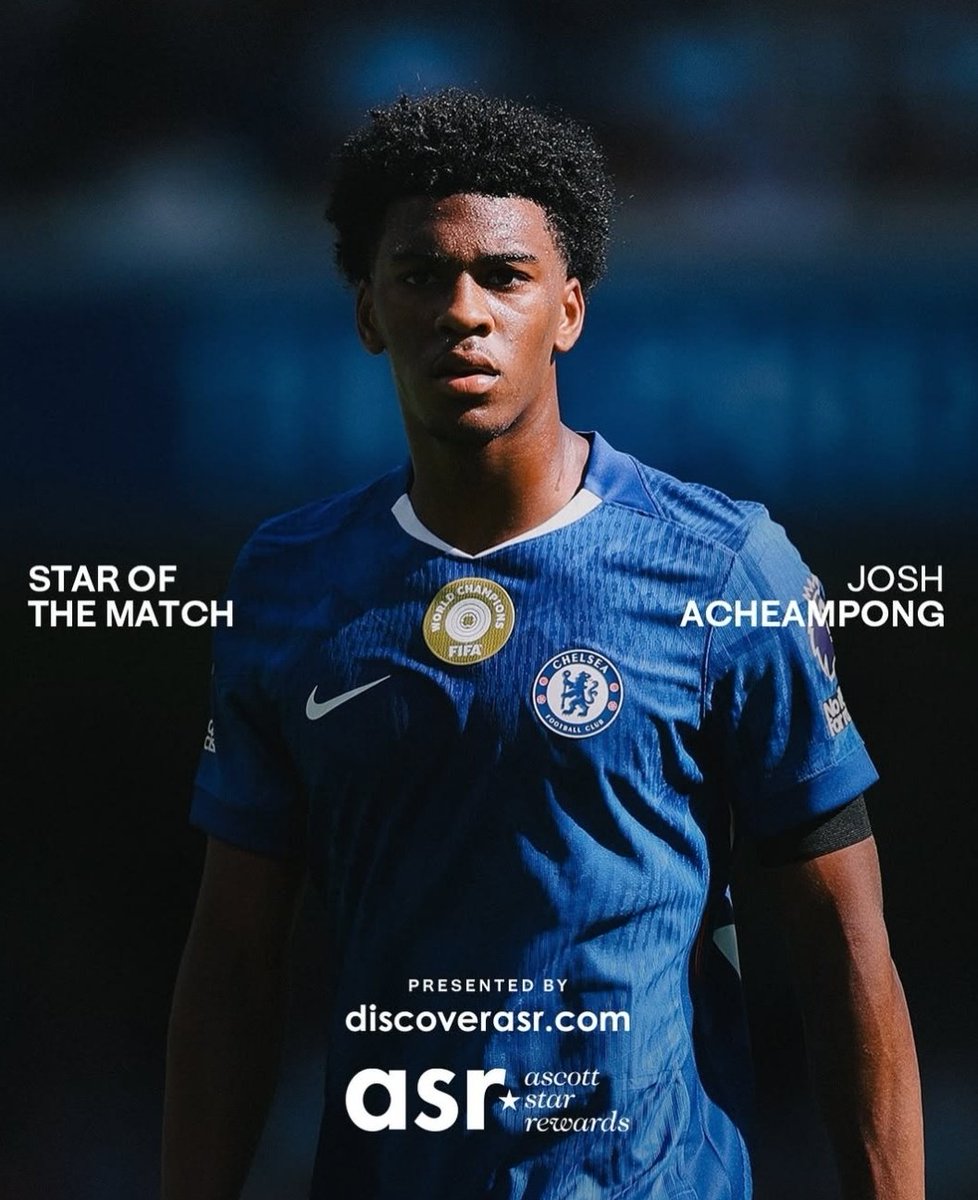 Vince™ (@blue_footy) on Twitter photo ‼️ Acheampong voted Man of the Match by Chelsea fans for the game against Crystal Palace.
~ <a href="/ChelseaFC/">Chelsea FC</a> ‼️ Acheampong voted Man of the Match by Chelsea fans for the game against Crystal Palace.
~ <a href="/ChelseaFC/">Chelsea FC</a>