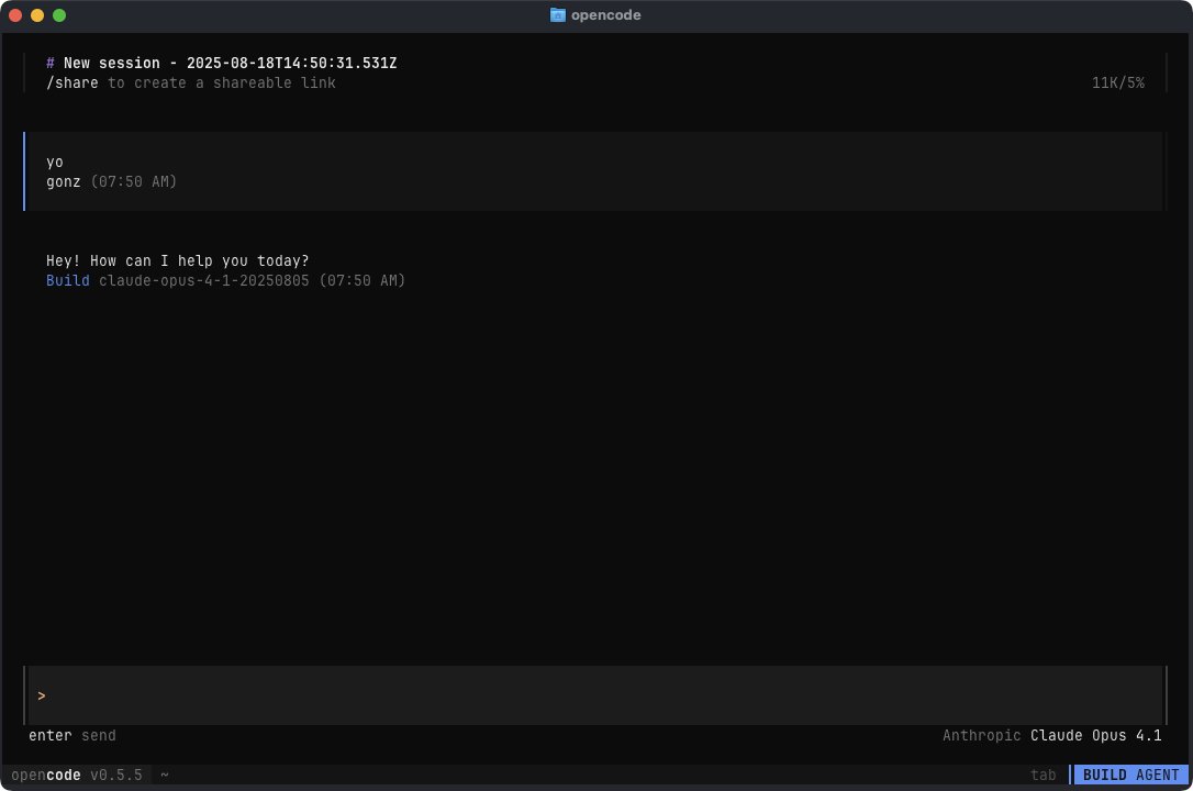 opencode's tui is mint