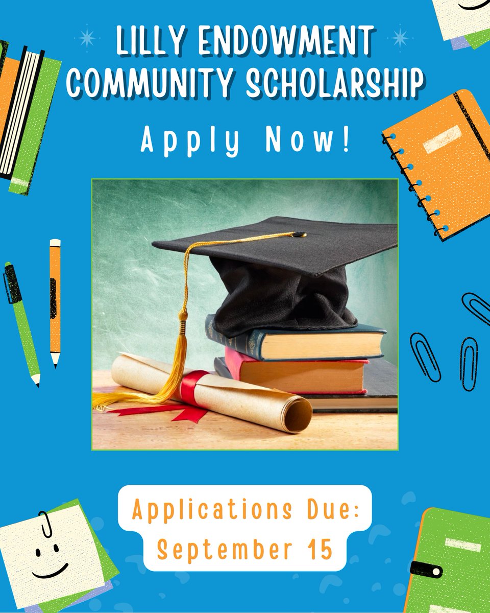 Attention Ripley County high school seniors! Don't miss your chance to apply for the Lilly Endowment Community Scholarship! 🎓

Apply now at rccfonline.org/scholarships/l… by September 15th! 🏆📚 #LillyScholarship #ScholarshipOpportunity