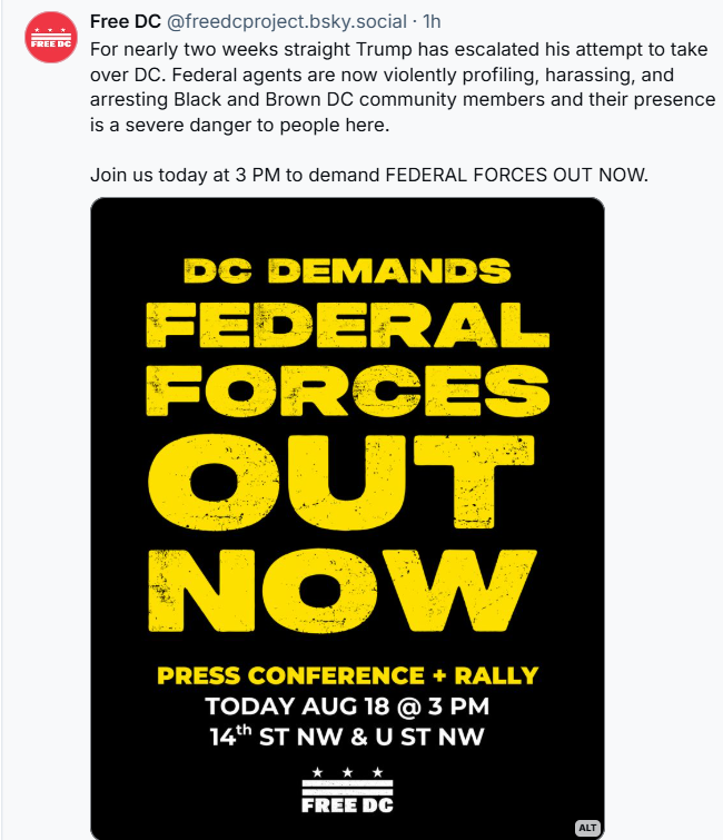 Free DC rally TODAY at 3 PM. 

I'll be speaking. 

Show up, spread the word.