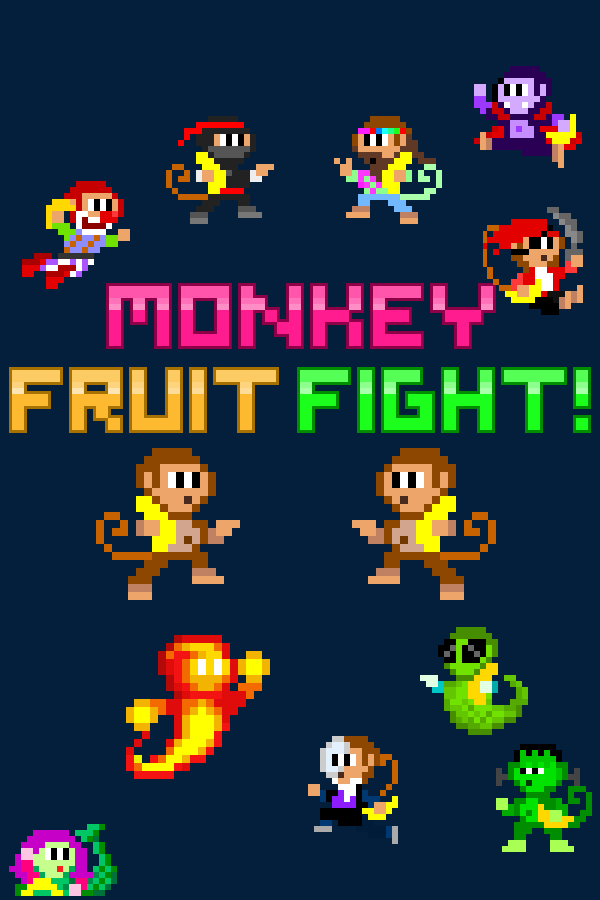 monkeyfruufight's tweet image. After years of hard work I finally launched my game Monkey Fruit Fight on #Steam (Early Access)!
store.steampowered.com/app/3764780/Mo…

Quick action &amp;amp; plenty fun for all ages/skill levels! Jump, dodge, throw fruits in fast #PvP with a #retro #arcade feel!

#indiegame #gamedev #pixelart #8bit