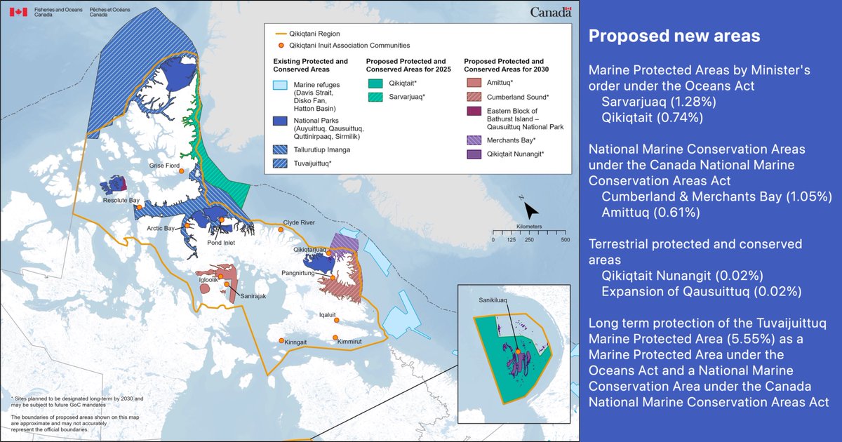 Earlier this year, I joined <a href="/ITK_CanadaInuit/">ITK</a>’s @NatanObed, at the launch of the SINAA Conservation Agreement.

It will protect a vast swathe of Nunavut, through Inuit stewardship.

This area will be the front line in the struggle to uphold Canadian sovereignty, as foreign powers