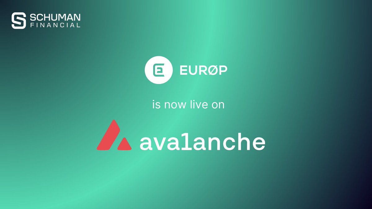 EURØP is now live on <a href="/avax/">Avalanche🔺</a> 🥳

We're excited to explore the Avalanche ecosystem and develop new use cases that will positively impact your life.