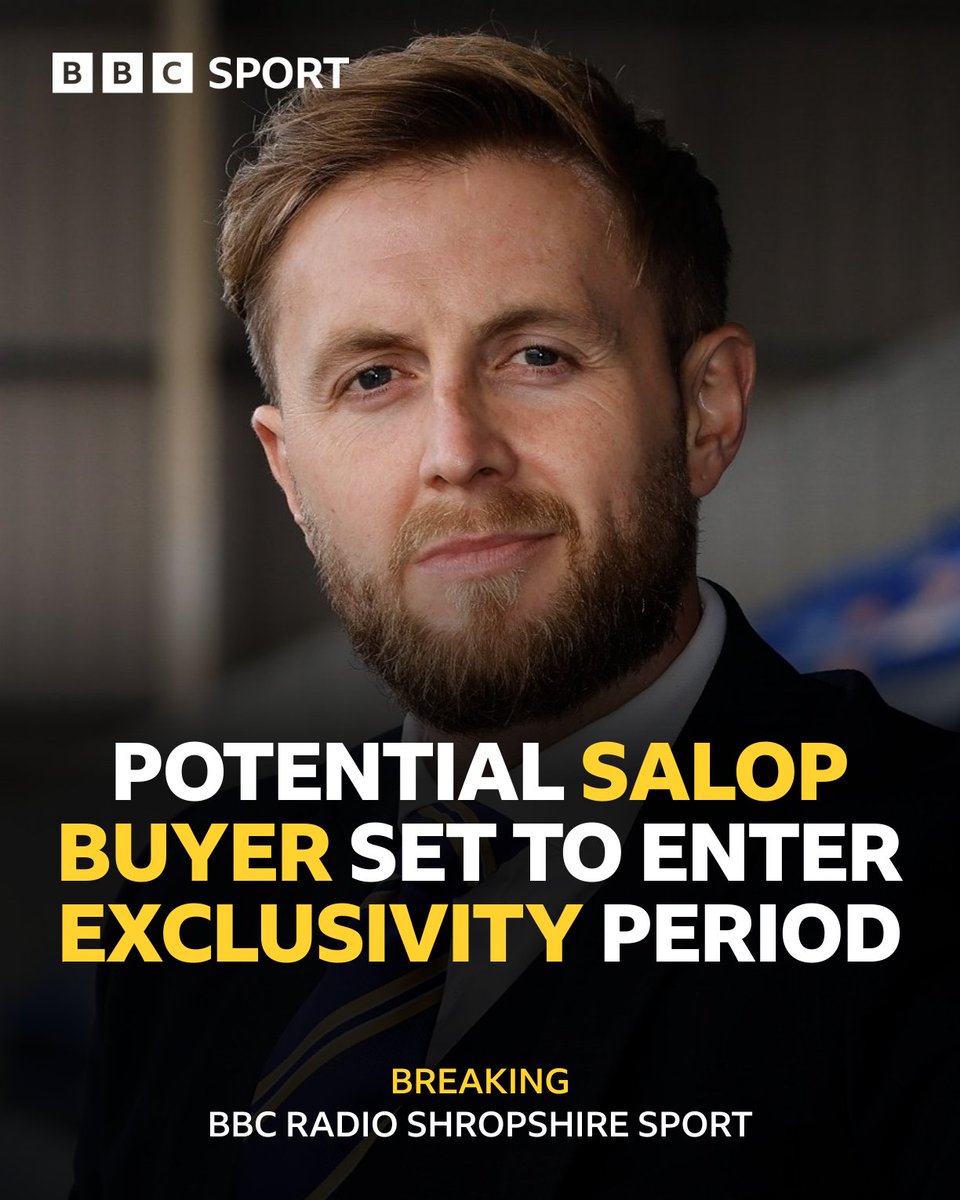🚨 BREAKING NEWS 🚨

#Shrewsbury close to entering into an exclusivity period with a potential new buyer

CEO Liam Dooley said: "I’m really pleased to report advanced talks are ongoing with one prospective party, and we hope to enter an exclusivity period in the coming days and