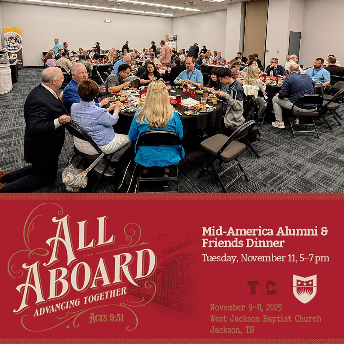 MABTS's tweet photo. Mid-America Alumni & Friends Dinner at The Summit: TN Baptist Gathering! Nov 11, 2025, 5–7 PM, West Jackson Baptist Church, TN. Savor prime rib, chicken, pork & more for just $10! Only 20–30 seats—grab yours: https://t.co/IBfuc6aYYK #MABTS #TNBaptists https://t.co/PADQ4kGycR