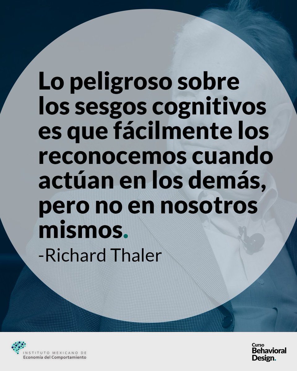ecomportamiento's tweet image. Richard Thaler es uno de los grandes pioneros de la economía del comportamiento y una figura clave en la forma en que hoy entendemos la toma de decisiones humanas 🧠.

👉 ¿Ya habías escuchado sobre sus ideas? 💬

#RichardThaler #BehavioralDesign
