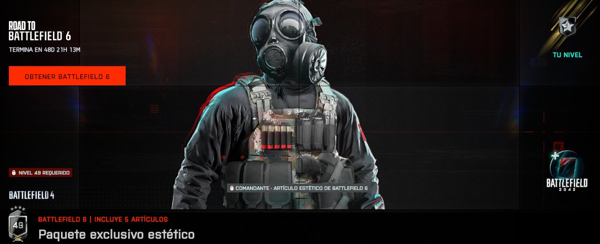 NotiField's tweet photo. Algunas de las recompensas que podremos obtener por jugar #Battlefield2042, Estos articulos estaran disponible en nuestras cuentas el dia 10 de Octubre, claro, si completas los niveles obviamente.

(Tags) #Battlefield6 #BF6 #Battlefield6beta #Battlefieldbeta #BF6Beta #Battlefield #Giveawa #Battlefieldleaks #Gaming #FPS #shooter #Games
