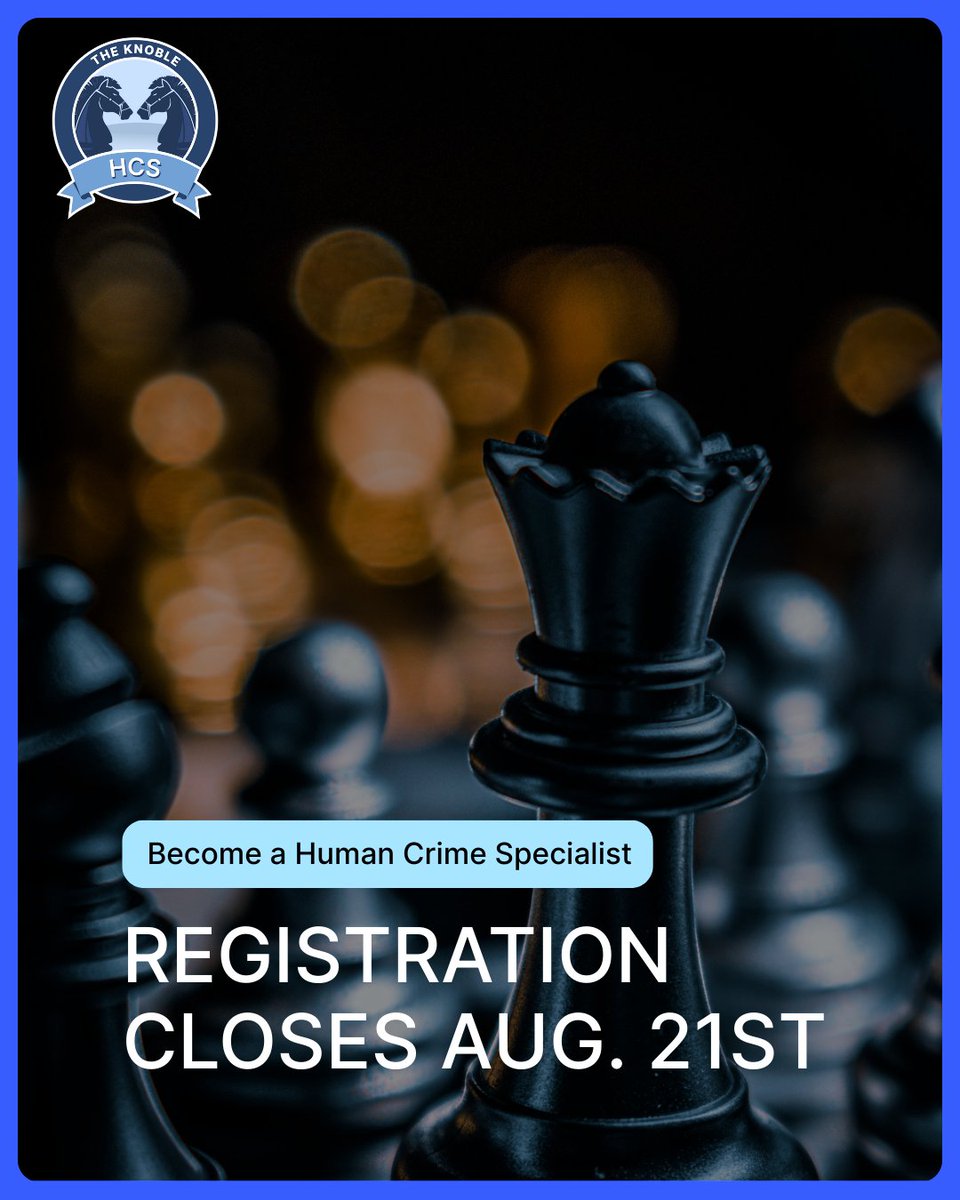 TheKnoble's tweet photo. The Knoble’s 6mnth Human Crime Specialist Program begins Sept in ATL. We'll equip professionals with the skills to recognize, prevent, &amp; disrupt crimes that exploit people for profit or control.
https://t.co/j1lpAkqMke

#EndHumanTrafficking #StopHumanCrime #FightHumanCrime https://t.co/nxP5x2d0it