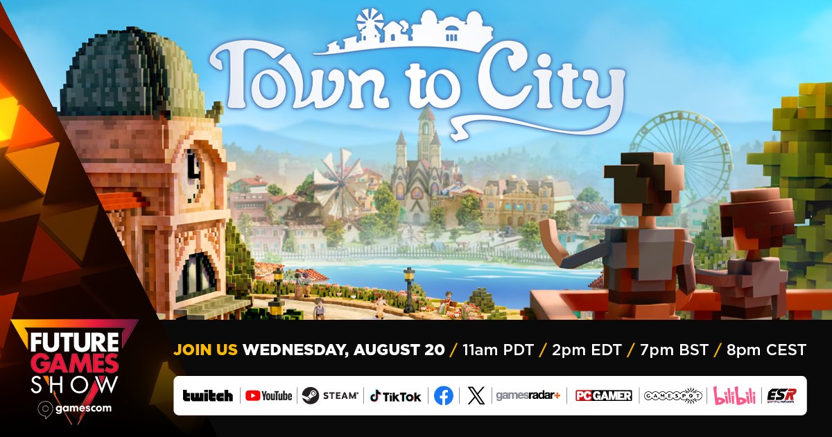 Greetings, Citizens! 

We are thrilled to announce that we will be featured in this year's Future Game Show, showcasing a brand new trailer! 

Read all about it here: bit.ly/45C2sUn

#TowntoCity🏘️
#FutureGamesShow #citybuilder #indiegames #voxelart