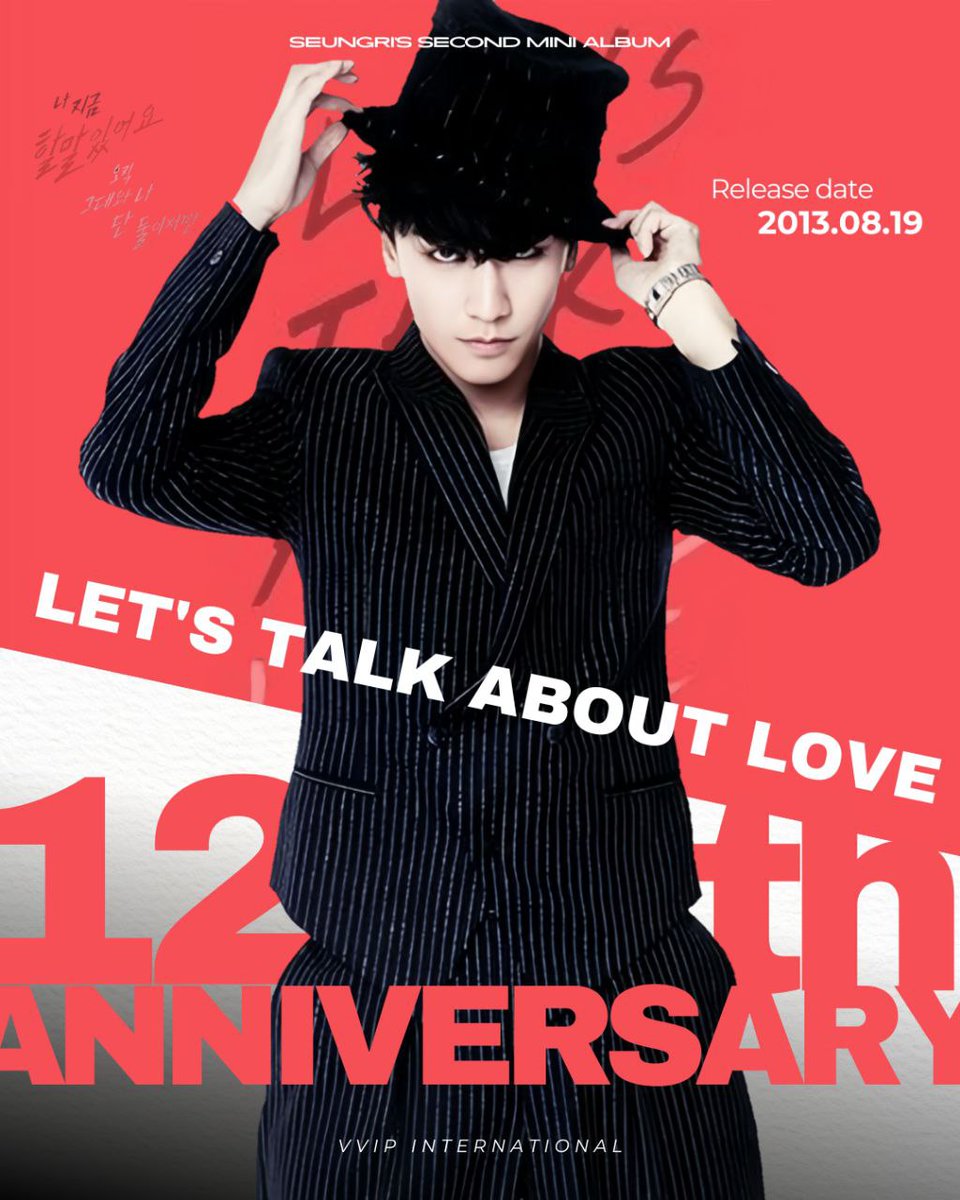 VVIPforVictoRi's tweet image. 12 years ago Seungri released his second mini album Let's Talk About Love! ❤️ 

#LTAL_12Anniversary