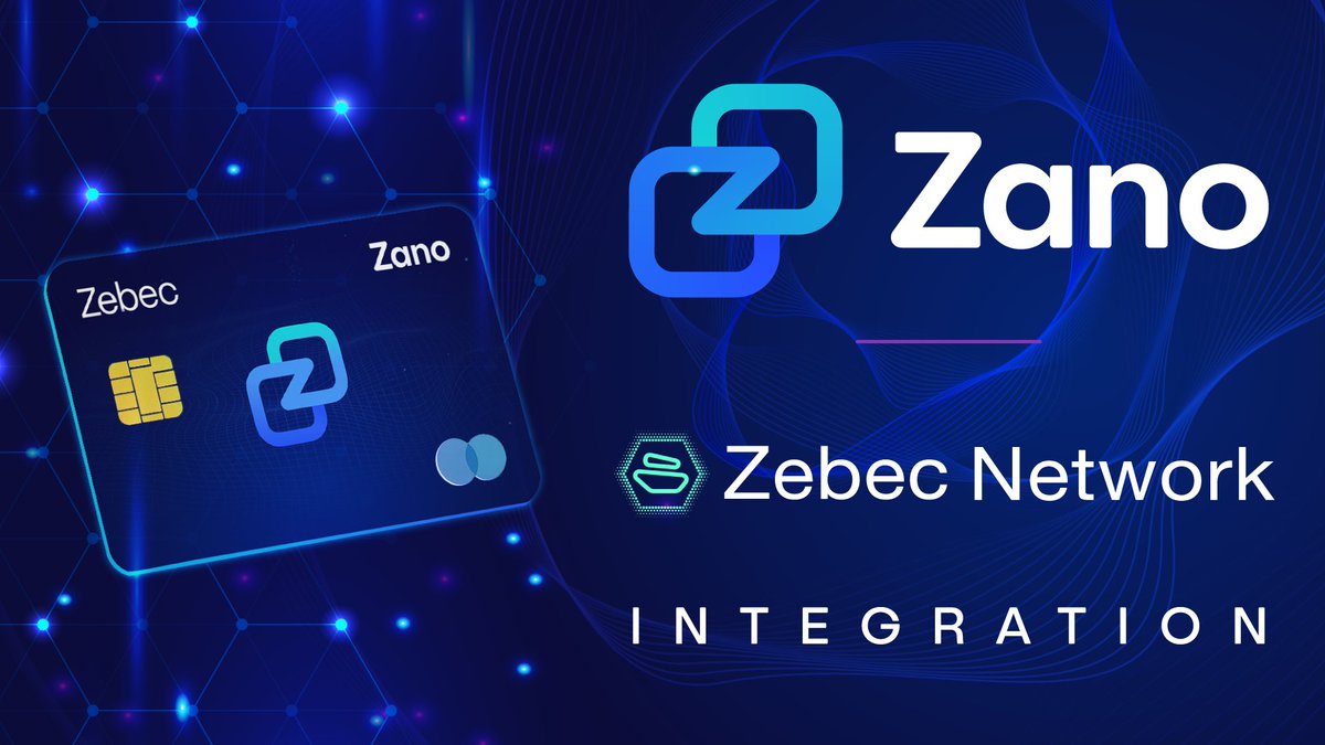 BIG NEWS!💥

$ZANO will officially be integrated into <a href="/Zebec_HQ/">Zebec Network</a>, bringing real-world use for Zano and some Confidential Assets to the next level!

<a href="/Zebec_HQ/">Zebec Network</a> powers a multi-chain crypto card that lets you spend cryptocurrency anywhere <a href="/Mastercard/">Mastercard</a> is accepted, seamlessly bridging