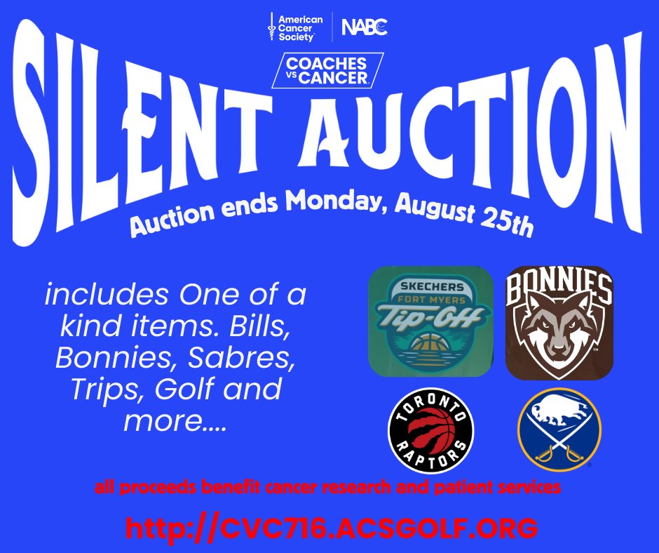 Coaches vs. Cancer-Upstate NY (@cvcupstateny) on Twitter photo The Auction for our 716 Golf Classic is now Live!!!! Some unreal packages and items up benefitting <a href="/CoachesvsCancer/">Coaches vs. Cancer</a>
Don’t miss out! Bid early and often
e.givesmart.com/events/HxE/i/ The Auction for our 716 Golf Classic is now Live!!!! Some unreal packages and items up benefitting <a href="/CoachesvsCancer/">Coaches vs. Cancer</a>
Don’t miss out! Bid early and often
e.givesmart.com/events/HxE/i/