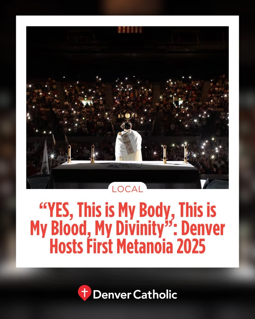 Nearly 3,800 gathered at the Denver Coliseum for Metanoia 2025—the first time the beloved Hispanic retreat conference—hosted by ESNE—came to Denver. A powerful Holy Hour, music, speakers, and testimonies made it a true encounter with Christ.

🔗 denvercatholic.org/yes-this-is-my…