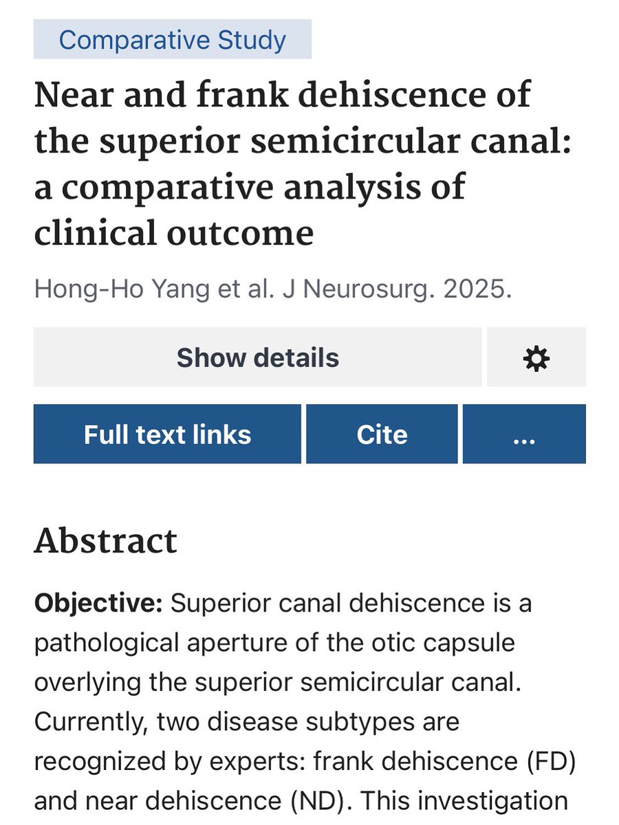 The Yang Lab (@theyanglab1) on Twitter photo Check out our latest article on near and frank dehiscence of the superior semicircular canal: a comparative analysis of clinic outcome!
pubmed.ncbi.nlm.nih.gov/39983122/
<a href="/jasonyanghanson/">Jason Yang</a> <a href="/Stanford/">Stanford University</a> <a href="/IsaacYangMD/">Isaac Yang MD</a> <a href="/UCLANsgy/">UCLA Health Neurosurgery 🧠</a> <a href="/dgsomucla/">David Geffen School of Medicine at UCLA</a> <a href="/UCLAHealth/">UCLA Health</a> Check out our latest article on near and frank dehiscence of the superior semicircular canal: a comparative analysis of clinic outcome!
pubmed.ncbi.nlm.nih.gov/39983122/
<a href="/jasonyanghanson/">Jason Yang</a> <a href="/Stanford/">Stanford University</a> <a href="/IsaacYangMD/">Isaac Yang MD</a> <a href="/UCLANsgy/">UCLA Health Neurosurgery 🧠</a> <a href="/dgsomucla/">David Geffen School of Medicine at UCLA</a> <a href="/UCLAHealth/">UCLA Health</a>