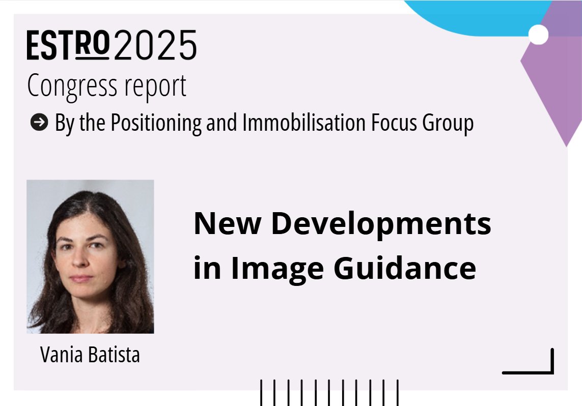 What’s next for image guidance in RT? From CBCT upgrades and MR integration to tattoo-free SGRT, the field is evolving fast:
✅ Adaptive replanning
✅ AI-powered workflows
✅ Functional imaging.
👉Highlights from the #ESTRO25 teaching lecture: bit.ly/4lQnZj6