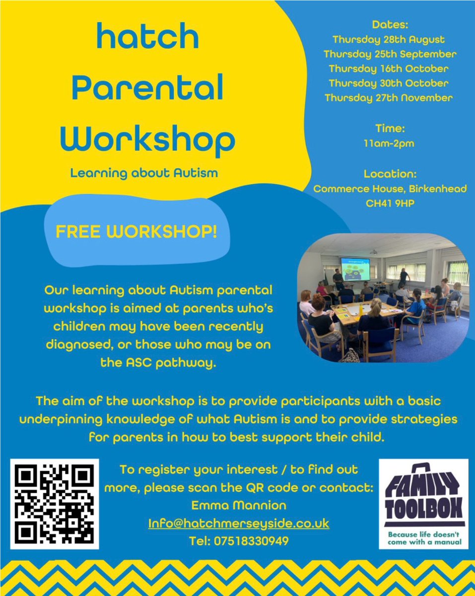 We are proud to announce we are holding multiple 🔔Learning about Autism parental training🔔 Please use the link in our Bio to book a FREE ticket! 

Please read the poster for more detail about what to expect from this training!