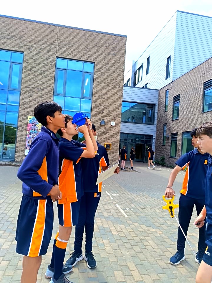 bolderlondon's tweet image. Our budding mathematicians put theory into practice by measuring the school building’s height, using clinometers and trigonometry instead of ladders! Hands-on learning at its best! 👏🔢

#MathSkills #HandsOnLearning #STEM #Trigonometry