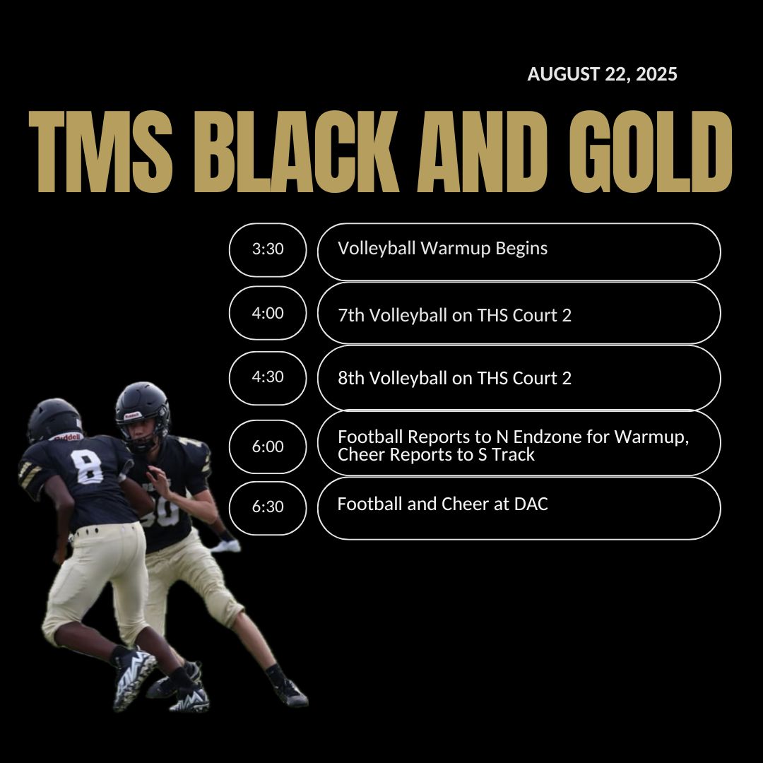 Black and Gold Showcase is this Friday, August 22nd, at Turner HIgh School.  Schedule below.  #BeLegendary