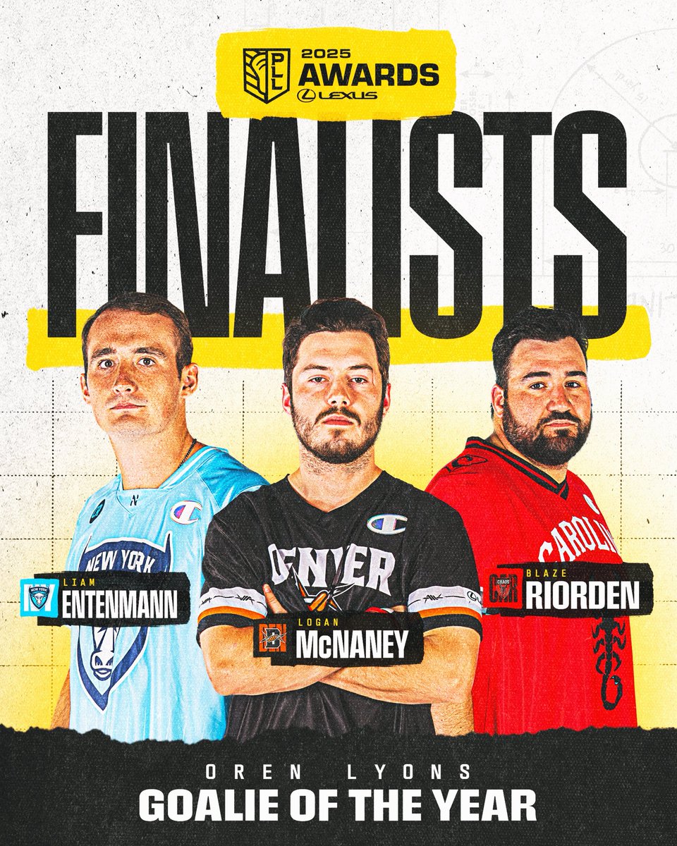 Your 2025 Goalie Of The Year Finalists:

🐂 Liam Entenmann
🤠 Logan McNaney 
🦂 Blaze Riorden