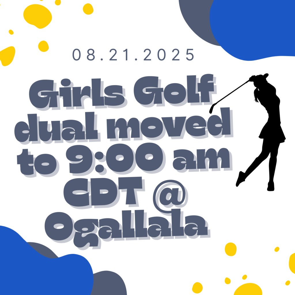 **Important**Girls golf dual moved to 9:00 am CDT on 8.21.25