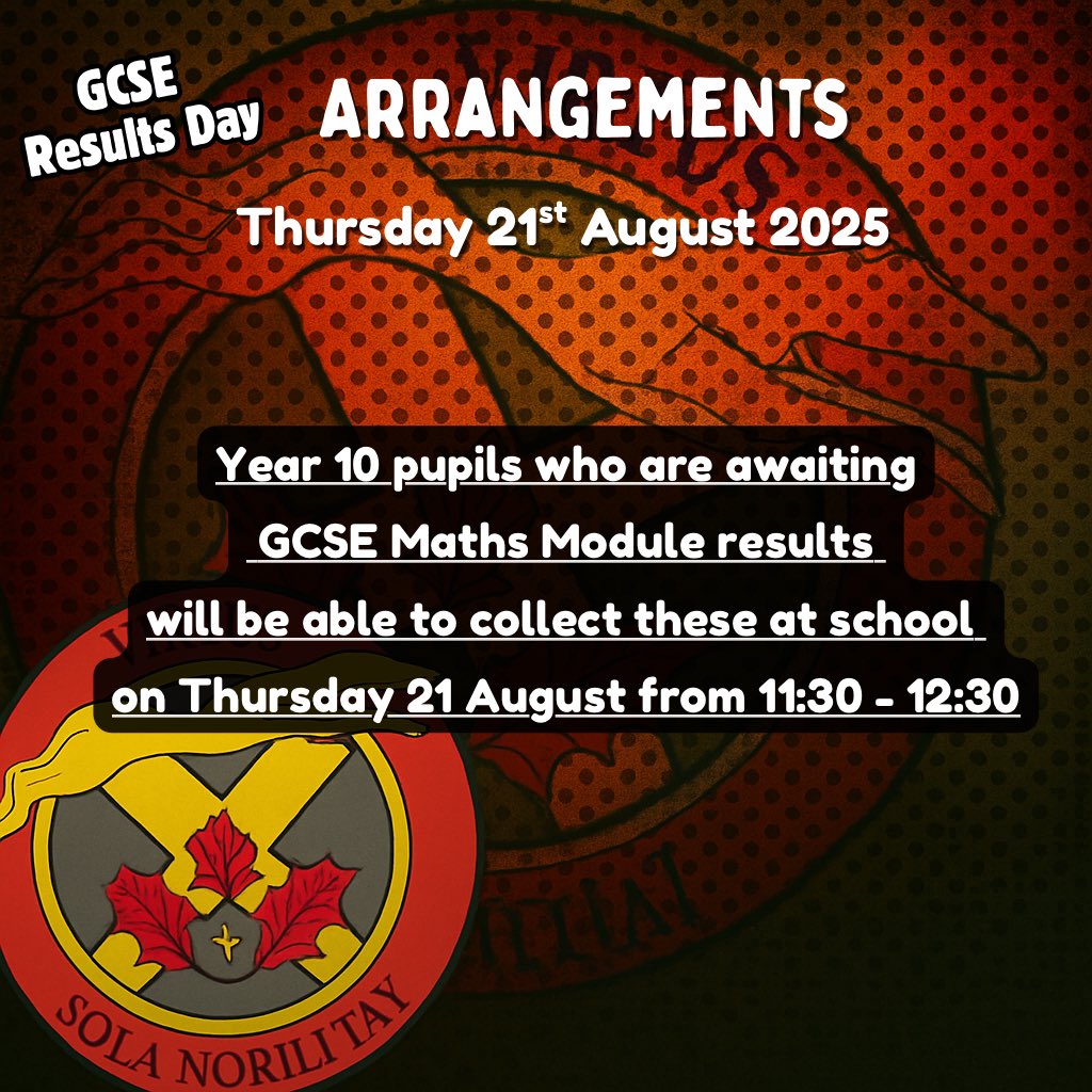 limavadyhigh's tweet photo. Additional information ahead of results on Thursday 

** Information for 2024/2025 Year 10 pupils ** https://t.co/oBNy22n2SD