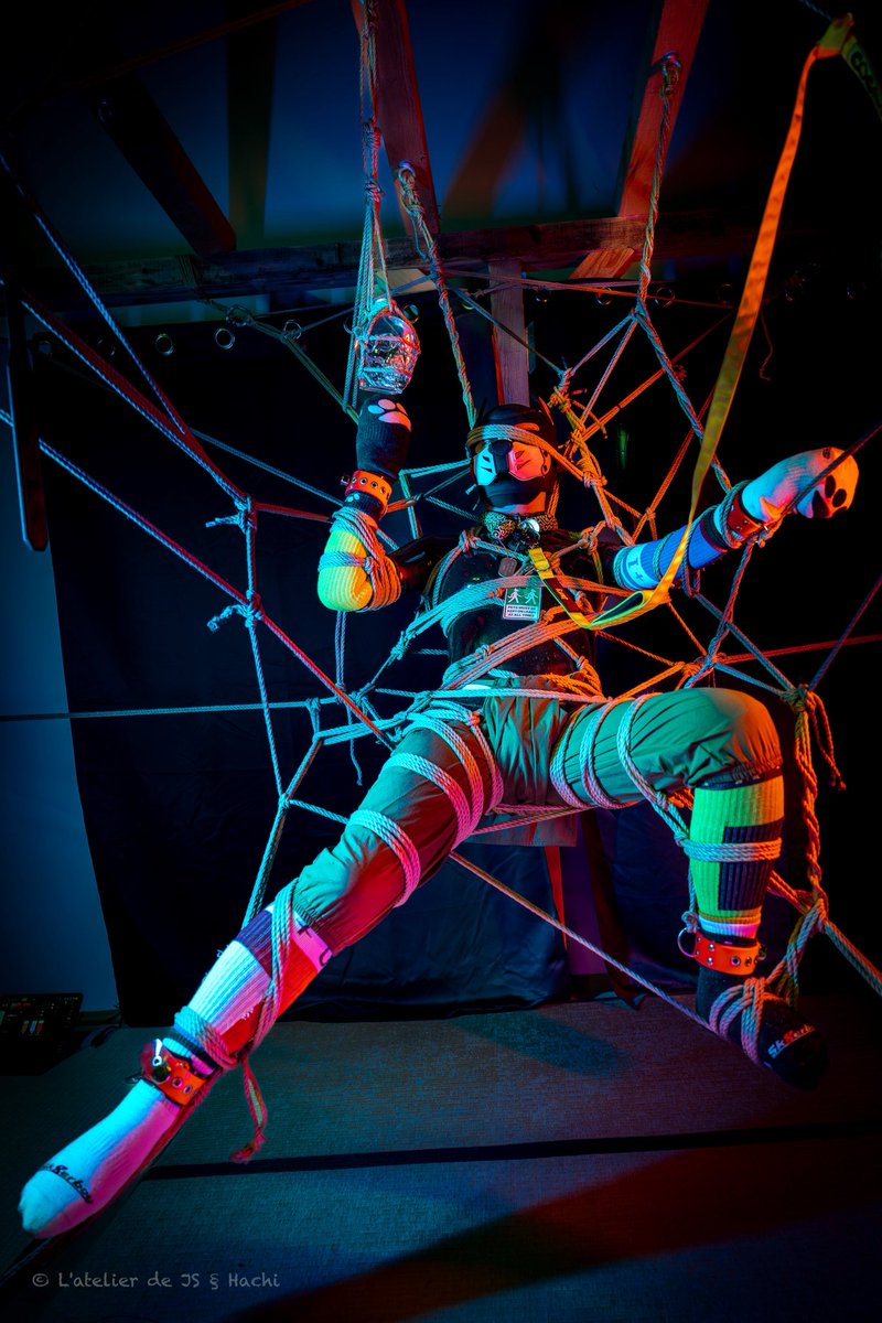 Monday strings me up like this every week, dangling, bound, and powerless. And somehow, it still bites harder than the ropes.

📸 &amp; 🪢 <a href="/PupHachi_2021/">小八Pup Hachi</a> [20250809]
📌 Toronto Kinbaku Salon