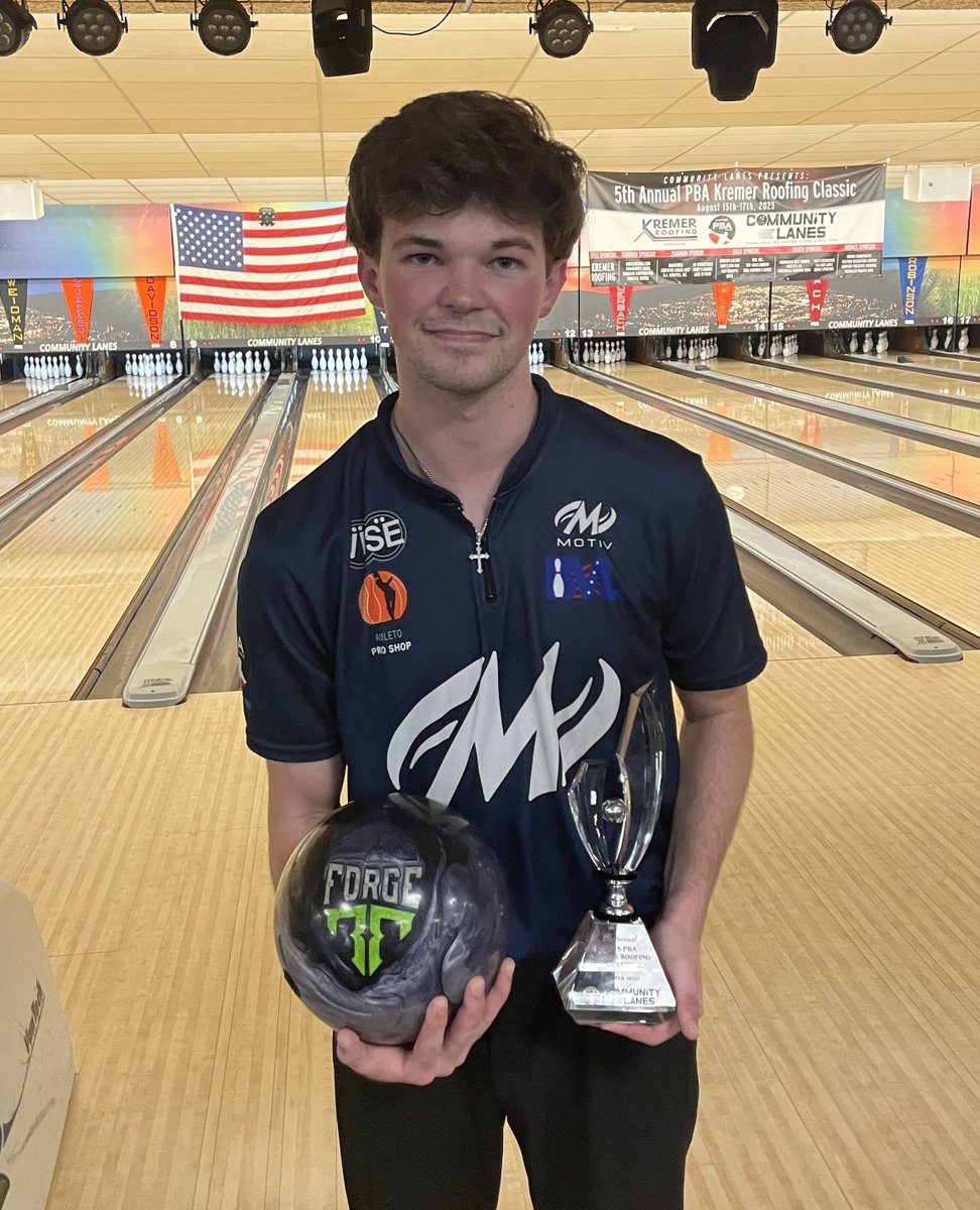 Regional Title #3!  Congratulations to Ethan Fiore who just won the PBA Central Region Kremer Roofing Classic.  This is now his second PBA regional win with the Steel Forge!!! #MOTIVNATION