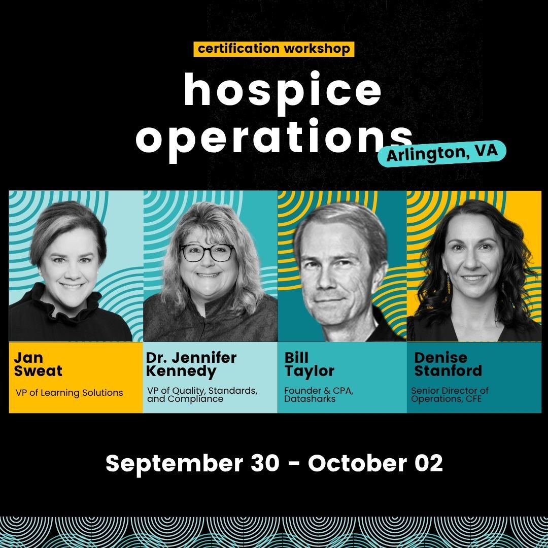 Our Hospice Operations Certification Workshop allows you to step back, sharpen your operational approach, and return from Arlington, VA, with tools you can use immediately.

Register today for early bird pricing: hubs.ly/Q03BpBgc0