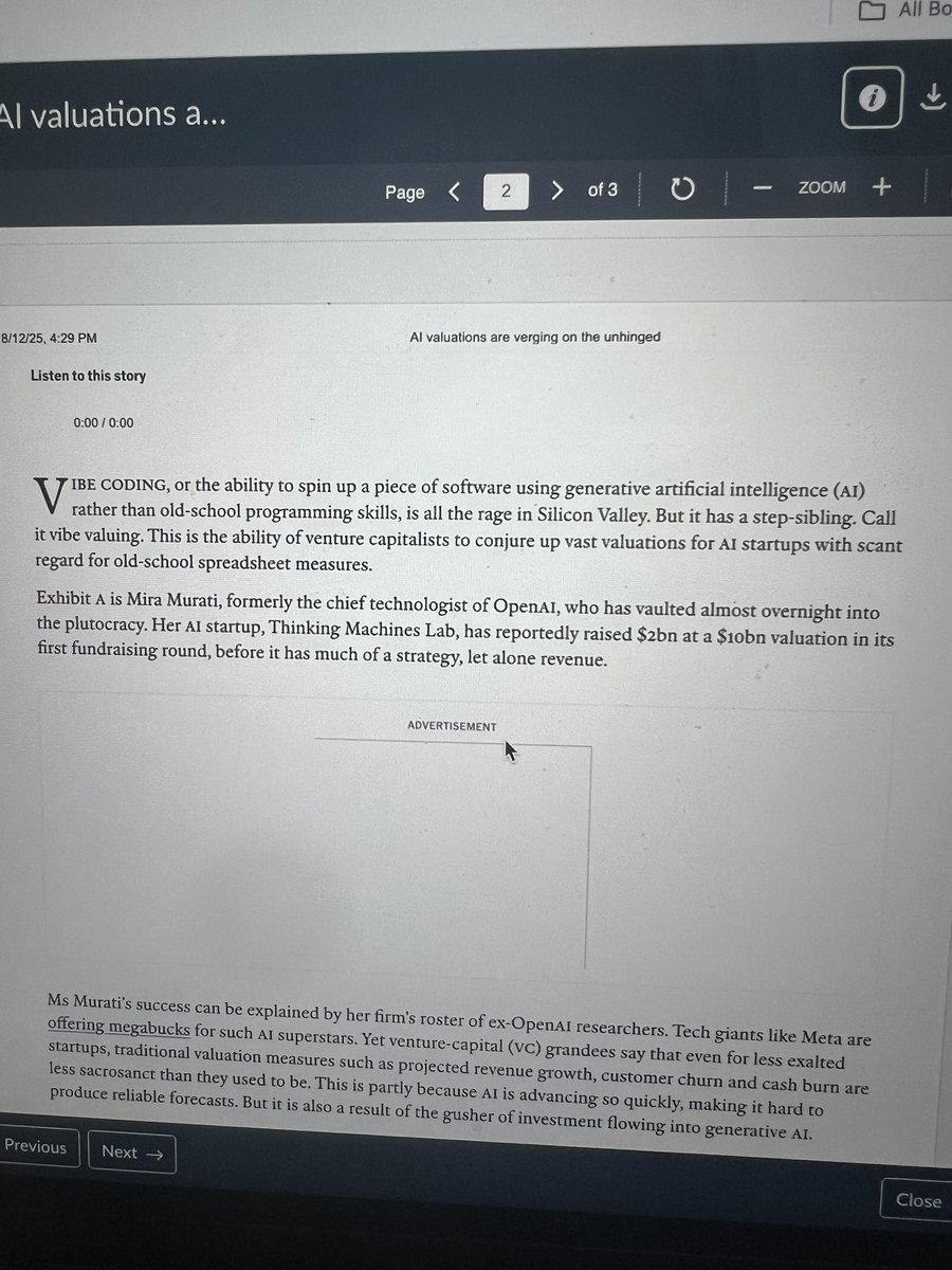 cjarrayadev's tweet image. my girlfriend’s pre-reading for her finance class
