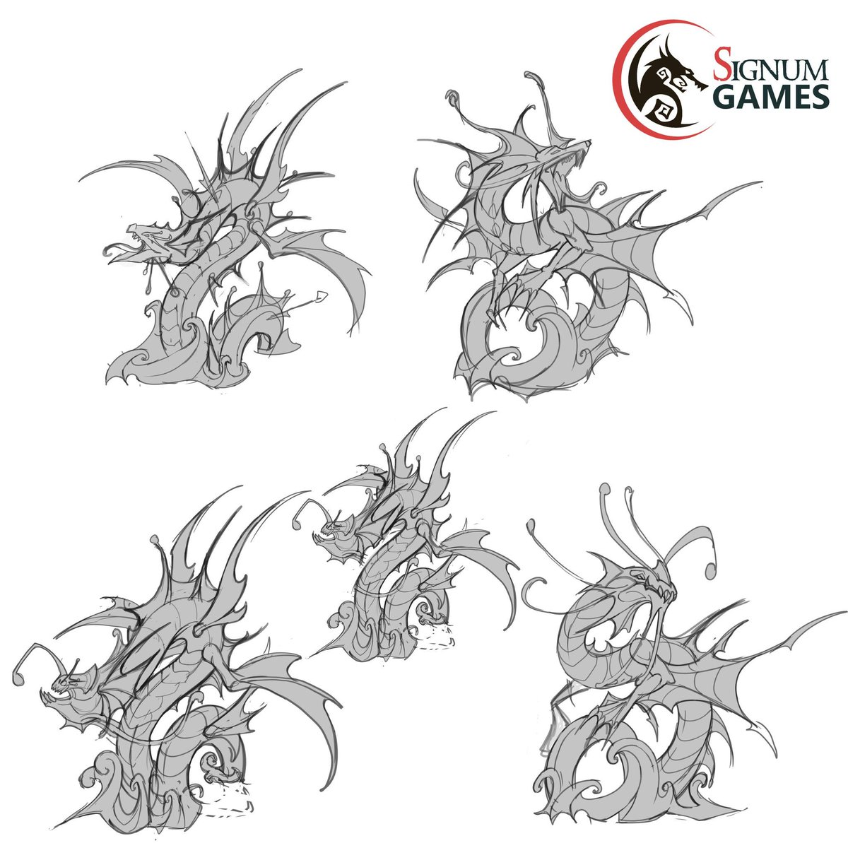 Sometimes, in the trough of a wave, you glimpse a shape moving with impossible grace. Then it’s gone. Was it just the sea playing tricks - or was it sea serpent watching?

#LegendsOfSignum #seadragon #dragon #seaserpent #LegendsOfSignumWarseer #conceptart #signumgames