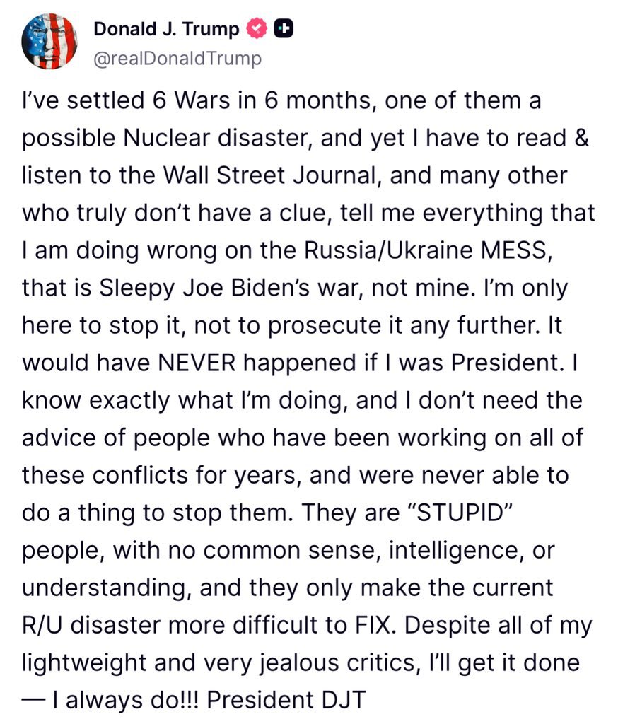 Royal (@rkhunene) on Twitter photo I’m with you on this one <a href="/POTUS/">President Donald J. Trump</a>! This war has to end, don’t get swayed by the warmongering Europe! I’m with you on this one <a href="/POTUS/">President Donald J. Trump</a>! This war has to end, don’t get swayed by the warmongering Europe!
