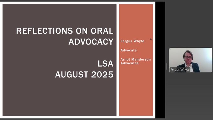 LSAlawcentre's tweet image. Missed our #LSAwebinar today on Reflections on Oral Advocacy with Fergus Whyte, Advocate?

Catch up anytime with the full recording 🎥
BUY NOW👉 eventbrite.co.uk/e/reflections-…

#OralAdvocacy #CourtSkills #LegalTraining #CPD #TCPD #CourtCraft #LegalPractice