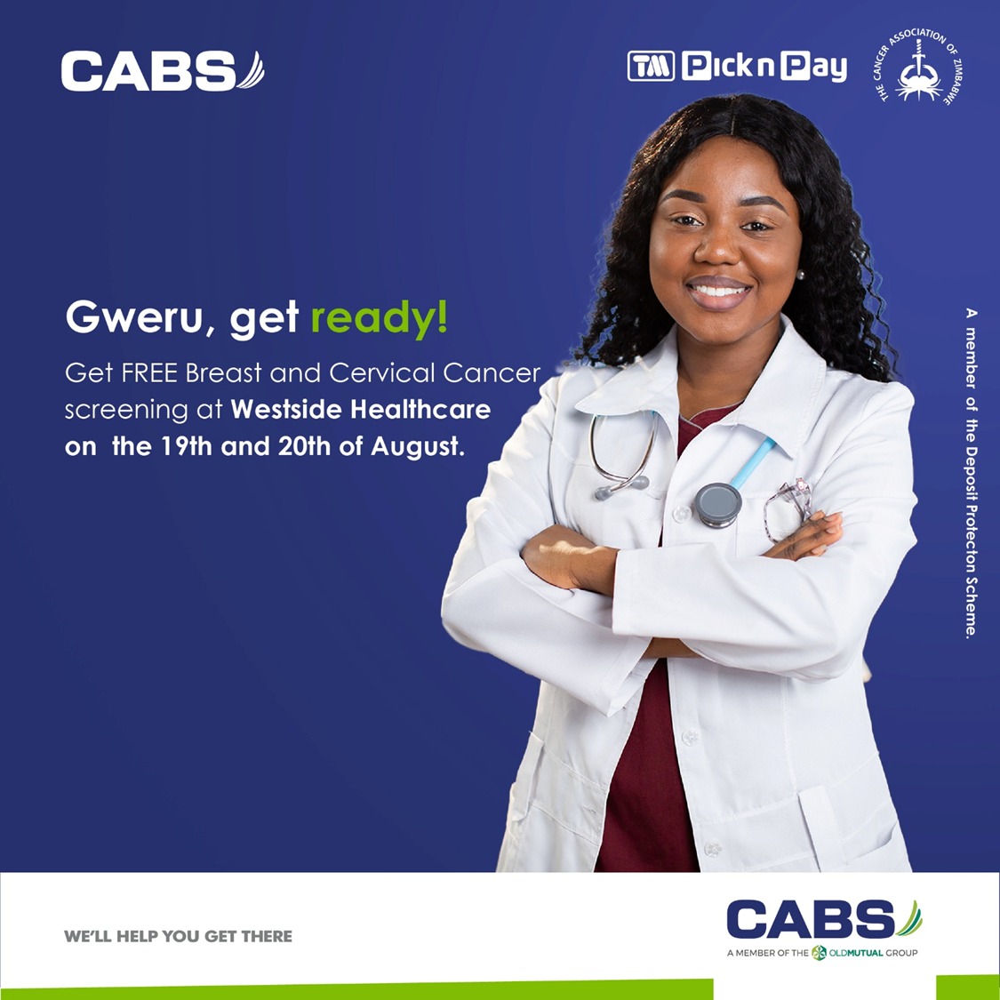 CabsZimbabwe's tweet image. We will be in Gweru Tomorrow!
Come through for FREE Cervical and Breast Cancer screening. Do not miss this chance to prioritize your health!
#CancerAwareness #FreeCancerScreening #WomensHealthMatters #CABS#TMPicknPay #CAZ